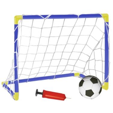 Imagem de Brinquedo Futebol Kit Mini Trave Golzinho Infantil Gol com Bola e Bomba Jogo Chute a Gol