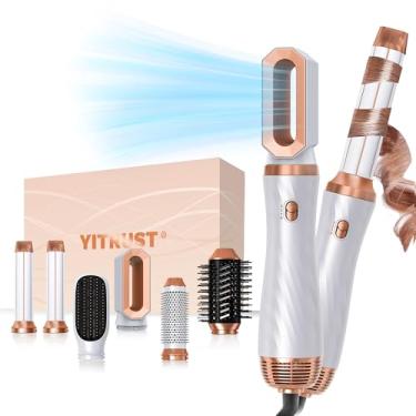 Imagem de Yitrust Escova Secadora 6 Em 1, Escova Secadora Removível, Modeladora De Ar, Modeladora De Cabelo, Cacheada, Torção, Escova De Ar Quente, Modeladora De Cachos, Escova De Íons Negativos, Ferramenta D