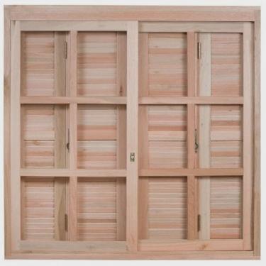 Imagem de Janela de Madeira Pantográfica 100x200cm Com Caixilho 14cm ewk 370 Rondosul