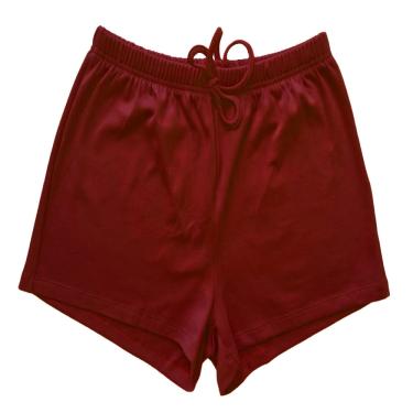 Imagem de SHORTS FEMININO  EM MALHA DE RIBANA , MOLETINHO, LISA, COR VERMELHO, MARCA BASIC +, TAMANHO GG