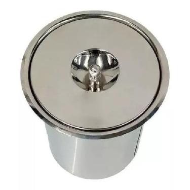 Imagem de Lixeira De Embutir 03 Litros Em Inox Para Pias E Bancadas