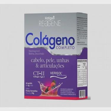 Imagem de Colágeno Completo Cabelo, Pele, Unhas e Articulações Katiguá com 10 Sachês