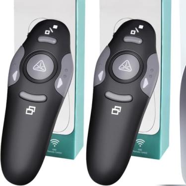 Imagem de Apresentador de Slides com Laser Vermelho Sem Fio USB – Caneta Passador PowerPoint com Controle Remoto para Aulas, Palestras, Reuniões e Congressos (2 Unidades)