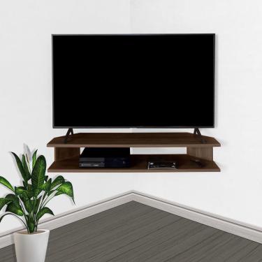 Imagem de Rack Suspenso Para Tv De Até 50 Aparador Bancada Estante De Canto Versati