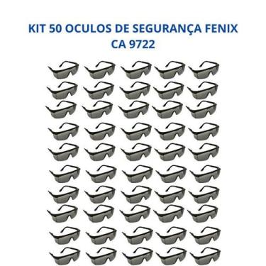 Imagem de Kit 50 Óculos Segurança Fenix Proteção Uv Antirrisco Danny CA 9722, Ci