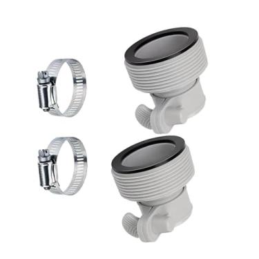 Imagem de Adaptador de mangueira de bomba de filtro de piscina de fácil instalação 3,8 cm a 3,1 cm para Bestway para bombas de filtro Coleman, 2 peças