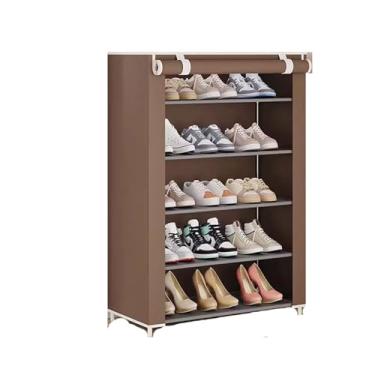 Imagem de HHHJQFAAT Gabinete de sapatos dormitório multicamadas grande capacidade sapateira simples porta casa à prova de poeira aluguel habitação com armário de sapatos entrada sapateira