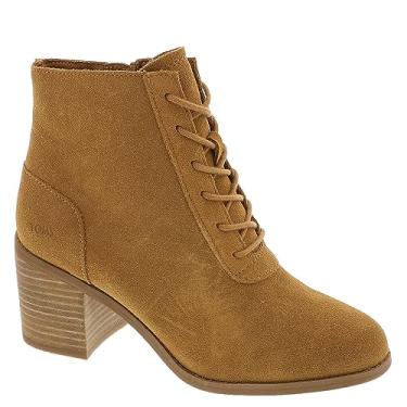 Imagem de TOMS Bota de cano curto casual feminina, Camurça bege, 12