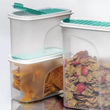 Imagem de Organizador Porta Mantimentos com tampa, Cozinha Armário Kit C/ 3 Peça