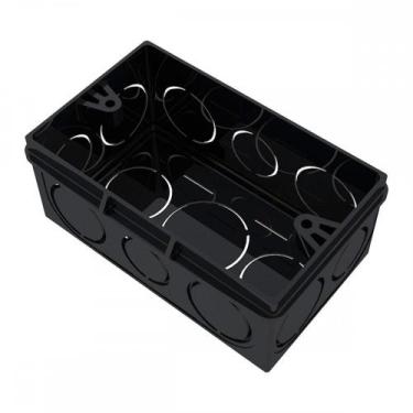 Imagem de Caixinha De Luz Pvc Tigre Preta 4X2 Pesada - Kit C/24 Pecas, Preto