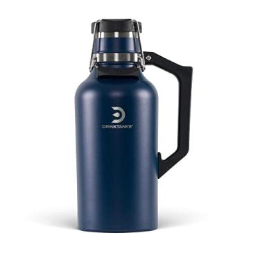 Imagem de New DrinkTanks 614 g Vácuo Isolado Aço Inoxidável Beer Growler, Storm Powder Coat, 64oz