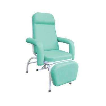 Imagem de Poltrona Reclinável Hospitalar Descanso Comfort Verde Bebê - Metal Sol