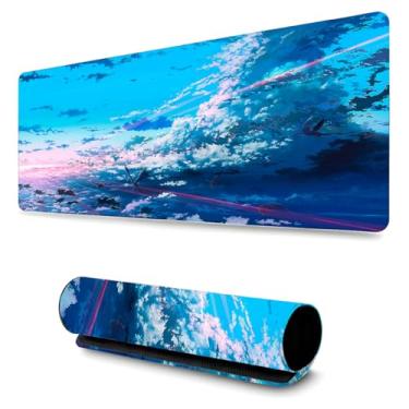 Imagem de Mouse Pad Grande Anti Derrapante Profissional Games e Escritórios 90x40cm - Céu