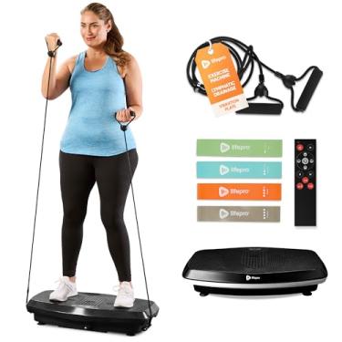 Imagem de LifePro Máquina de placa vibratória 3D Hovert – Oscilação de motor duplo, lateral + plataforma de vibração de movimento 3D – Máquina vibratória de corpo inteiro para exercícios em casa e fitness (preto)
