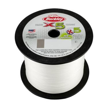 Imagem de Linha de pesca trançada Berkley X5, Crystal, 2188-Yard/40-Pound