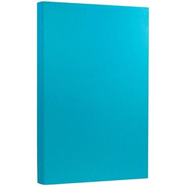 Imagem de Cartolina de tamanho legal JAM Paper 21 x 35 cm - Brite Hue, Azul, 50 Sheets