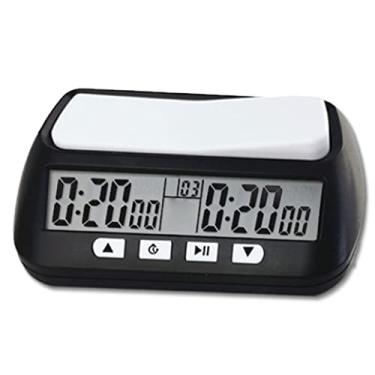 Imagem de Relógio de xadrez, temporizador de xadrez digital profissional para jogos de tabuleiro, função de memória multimodo alimentado por bateria, temporizador à prova de choque, relógios eletrônicos, sem