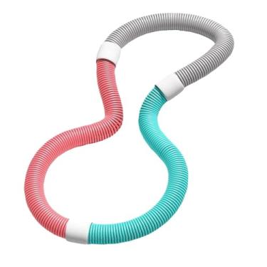 Imagem de Colaxi Aro de ginástica com peso, design amigável à cintura, PVC, equipamento portátil para treinamento de entretenimento, aro de mola para academia em casa, Rosa Verde 1.3kg