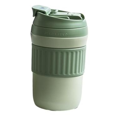 Imagem de Ｂｅｓｇａ Tumbler de café isolado 400ml aço inoxidável Viagem Coffee Caneca Térmica Cup para Festa de Camping Esportes ao ar livre de inverno, Verde