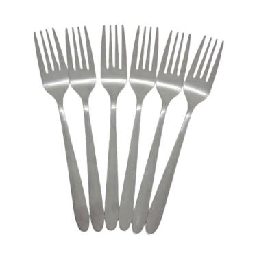 Imagem de Conjunto 6 Garfos Para Mesa Em Aço Inox Sofisticado 19 cm