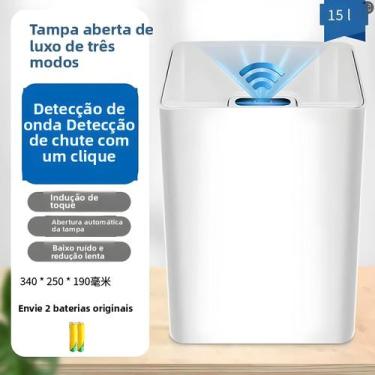 Imagem de Lixeira Elétrica Inteligente Com Sensor Automático Para Uso Doméstico 