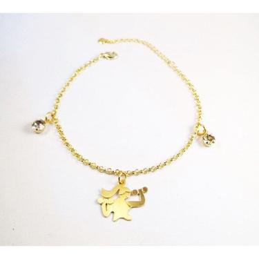 Imagem de Pulseira Fitness Malhação Academia Folheado 18k