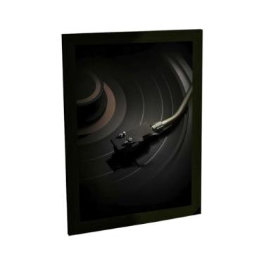 Imagem de Quadro Decorativo Toca Disco Preto Musica Dj Mesa