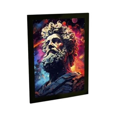 Imagem de Quadro Decorativo Marco Aurélio Cosmos Ilustração Estoicismo Decoração Poster Quarto Sala