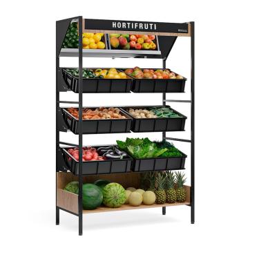 Imagem de Vasca Hortifrutícola Preta MHVE-125PR Pré-Montado c/LED e Espelho - Gelopar 220V