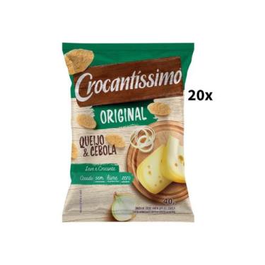 Imagem de 20 Unidades de Crocantíssimo 40g Escolha o Sabor, 20x QUEIJO E CEBOLA