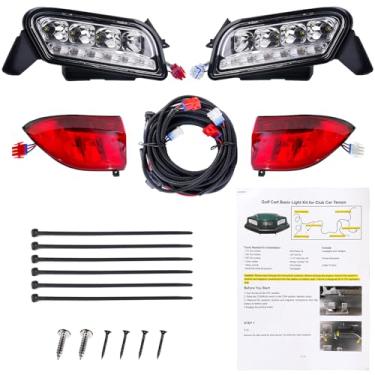 Imagem de Kit de luz LED para carrinho de golfe Tempo para carro de clube, farol de LED e luz traseira com kit de arnês para modelos elétricos e a gás Tempo