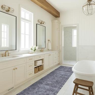 Imagem de Fame Rugs Tapete turco Lavável Vintage Oriental Inspirado Tradicional Tapete Pequeno Moderno Tapetes de Entrada Luxo Entrada Quarto Banheiro Cozinha (396NN, 2'5 x 9'8)