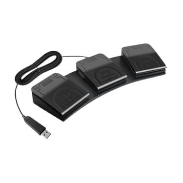 Imagem de AsrMyjcx Pedal Triplo Usb com Interruptor de Pé Programável, Substituição de Controle de Jogo, 3 Pedais E 3 Teclas para Teclado de Computador, Preto