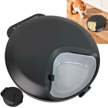 Imagem de Comedouro Automatico Raçao Cachorro Gato Pet Animais Bichos Comida programavel Dieta Petisco