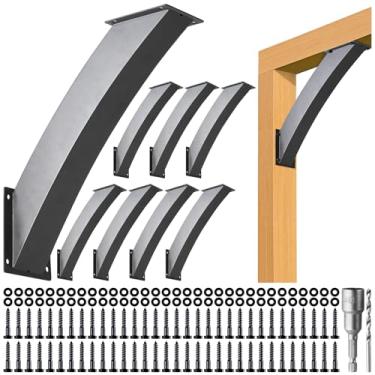 Imagem de Aecxm Suportes De Suporte Ângulo 45° Em Arco 4'' X (Real: 3,2'' 3,2'') Para Gazebos, Decks, Varandas, Cabines Madeira E Outras Pérgolas Com Estrutura