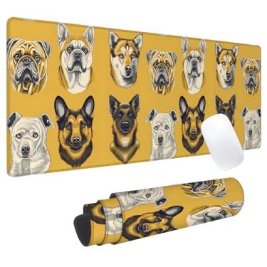 Imagem de Mouse pad para jogos de cachorro, tapete de mesa de escritório, base de borracha antiderrapante, tapetes de mouse estéticos legais para computador, laptop, teclado, escola, casa, mesa, jogador