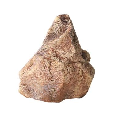 Imagem de IEUDNS Ornamento de textura de paisagem de arenito de artificial PU pedra falsa realista para parques internos supermercados praças, Amarelo 27cmx18cm