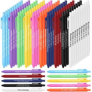 Imagem de Canetas esferográficas Teling Motivational Quotes 100 unidades de tint