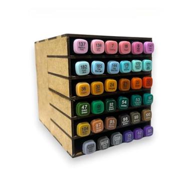 Imagem de Organizador de canetas Touch Estojo para canetas em MDF - Com capacidade para 36, 60 e 120 canetas (36)