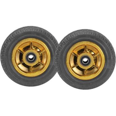 Imagem de Rodas De Borracha Silenciosas Rodas Industriais Pesadas Para Carrinhos De Mão De Caminhões De Saco Carrinhos De Mão Com Rolamentos De Dupla Face E Rodas De Nylon 120kg De Carga P, 3 inches