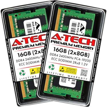 Imagem de A-Tech Memória RAM 16GB (2x8GB) DDR4 2400MHz PC4-19200 (PC4-2400T) CL17 ECC SODIMM 2Rx8 1,2V 260 pinos para plataformas de microservidor, estação de trabalho e rede