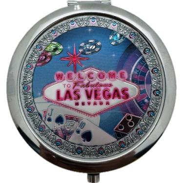 Imagem de Central Souvenir and Novelty LLC Espelhos compactos de Las Vegas, design multi-óleo Sin City (Jackpot)