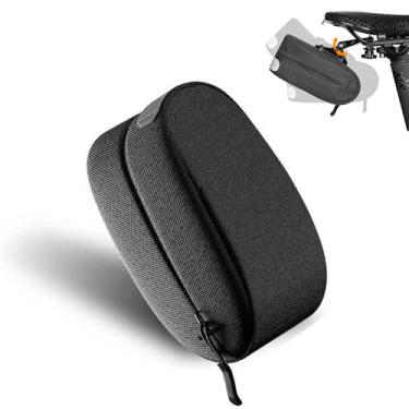 Imagem de ENLEE Bolsa de selim de bicicleta, bolsa ajustável para assento de bicicleta, bolsa traseira de liberação rápida, pacote de assento de ciclismo para bicicletas de estrada de montanha (preto)