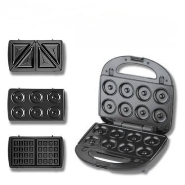 Imagem de Sanduicheira Portátil Multiuso Sanduicheiras 3 em 1 Waffles Donuts Fast Antiaderente 110v (2)