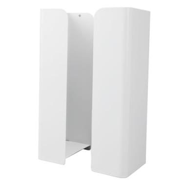 Imagem de Suporte de tecido magnético Ajustável sem papel de punção Caixa de toalha Montada com a parede Montada com dispensador de tecido magnético para geladeira aço de carbono de cozinha (Branco)