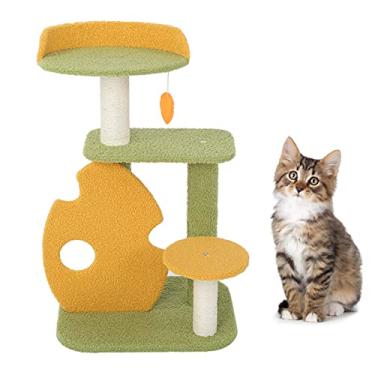 Imagem de Quadro de escalada para gatos, torre de árvore para gatos de vários níveis, centro de atividades de escalada para gatinhos altos com poste para arranhar para gatos/gatinhos