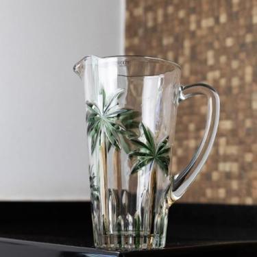 Imagem de JARRA CRISTAL DE CHUMBO PALM TREE HANDPAINT 1,5l - ROJEMAC IMPORTACAO 