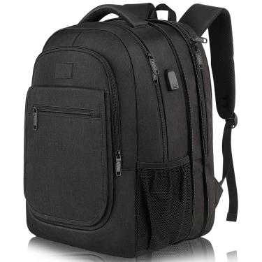 Imagem de Mochila MATEIN Travel para laptop expansível de 15,6" USB preta