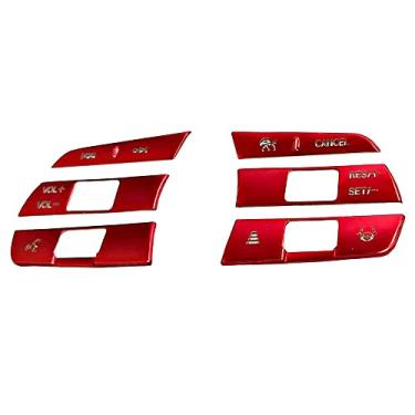 Imagem de TOTMOX Guarnições da tampa do botão do volante, compatível com Honda 11ª geração Civic Touring Sedan Sport Touring Hatchback 2022