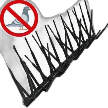 Imagem de Kit 30 Espícula Preta Espanta Inibe Aves Pombos 10 Metros - Bcm Brasil